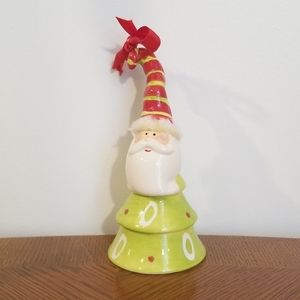 Christmas bell. Santa, Christmas tree. (Maybe dr Seuss?) 6" tall.